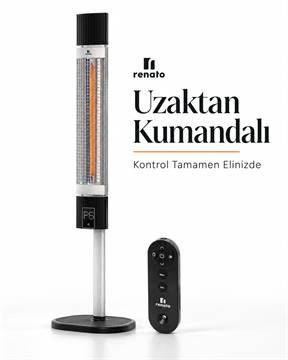 RENATO R-3001 2500W UZAKTAN KUMANDALI KARBON ISITICILI DİKEY ELEKTRİK SOBASI